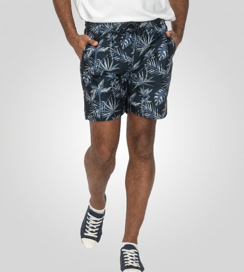D555 Cleethorpes Hawaii Printed Swimshorts Navy - Badeshorts - Badeshorts til Store Mænd