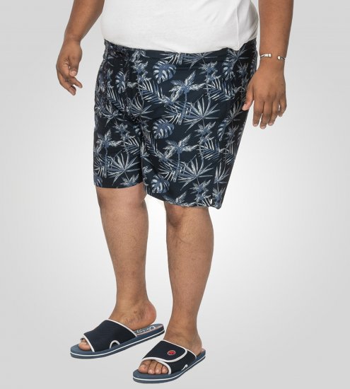D555 Cleethorpes Hawaii Printed Swimshorts Navy - Badeshorts - Badeshorts til Store Mænd