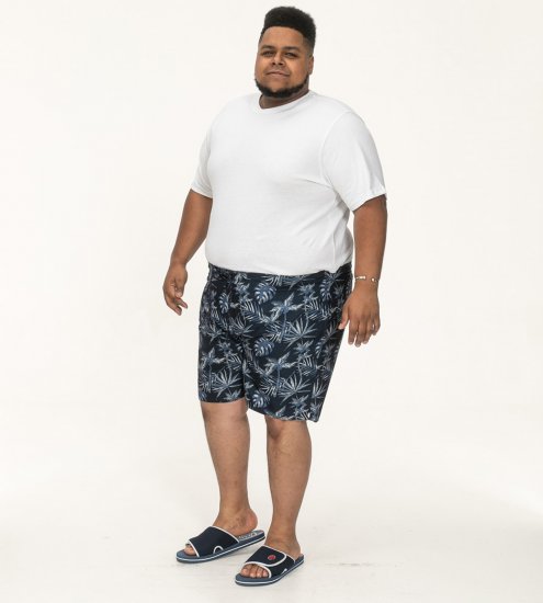 D555 Cleethorpes Hawaii Printed Swimshorts Navy - Badeshorts - Badeshorts til Store Mænd