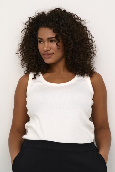 Kaffe Curve Carina Tanktop Chalk - T-shirts - 