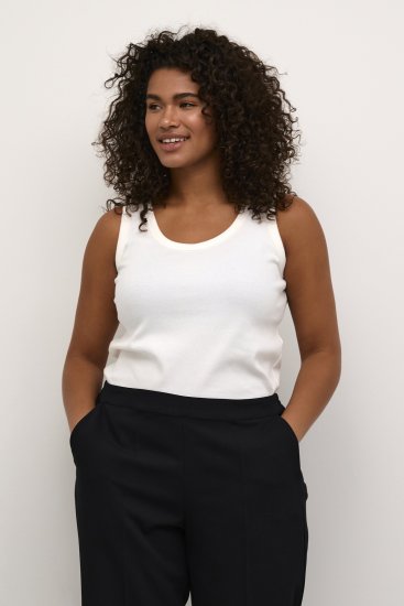 Kaffe Curve Carina Tanktop Chalk - T-shirts - 