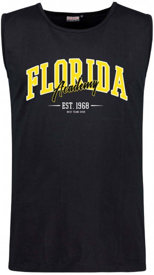 Adamo Motiv Florida Tank Top Black - Ærmeløse T-shirts / tanktoppe i store størrelser - Ærmeløse T-shirts / tanktoppe i store størrelser