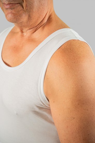 20 Nodi Crew Neck Tank Top in Combed Cotton Jersey White - Undertøj og badetøj - Badetøj og Undertøj i store størrelser 