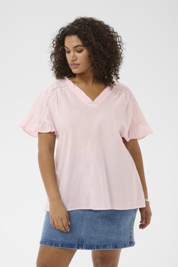 Kaffe Curve Valeria Top Ballerina Pink - Trøjer & toppe - 