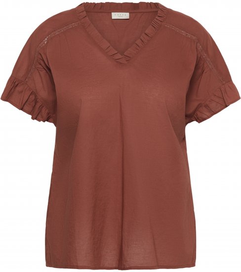 Kaffe Curve Valeria Top Henna Brown - Trøjer & toppe - 