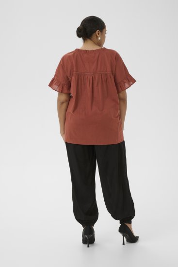 Kaffe Curve Valeria Top Henna Brown - Trøjer & toppe - 