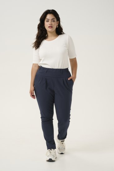 Kaffe Curve Jia Bukser Midnatsmarine - Jeans & Bukser i Store Størrelser – Plus Size - 