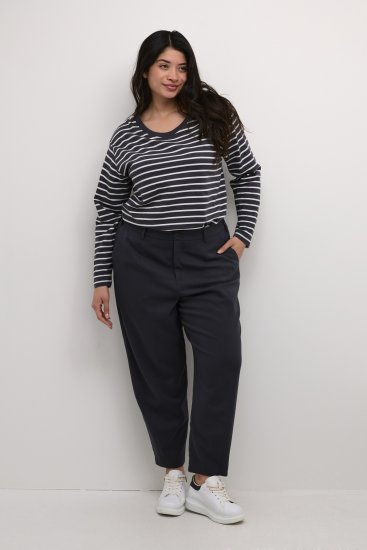 Kaffe Curve Merla Bukser Sort (Oyster) - Jeans & Bukser i Store Størrelser – Plus Size - 