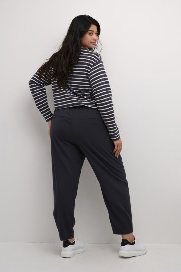 Kaffe Curve Merla Bukser Sort (Oyster) - Jeans & Bukser i Store Størrelser – Plus Size - 