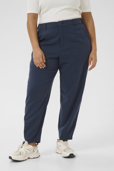 Kaffe Curve Merla Bukser Mørk Marineblå - Jeans & Bukser i Store Størrelser – Plus Size - 