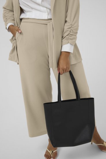 Kaffe Curve Pheolo Cropped Pants Feather Grey - Stofbukser - 