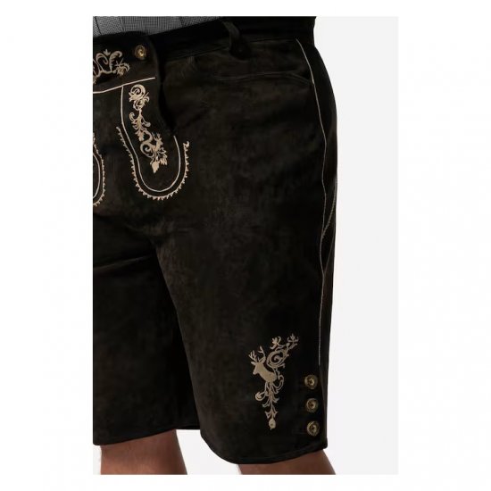 Men Plus Leather Trousers Dark Brown - Festtøj - Festtøj – Fejr stilfuldt og behageligt