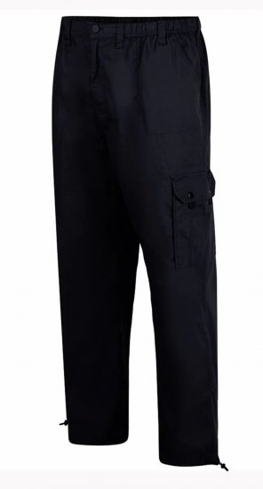 Espionage TR048 Cargo Trousers Black - Cargobukser til mænd i store størrelser - Cargobukser til mænd i store størrelser