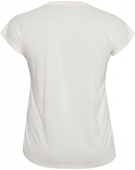 Kaffe Curve Lina V-Neck T-Shirt White - T-shirts - 