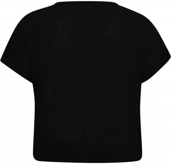 Kaffe Curve Ami Stanley Kortærmet Bluse Sort - T-shirts - 