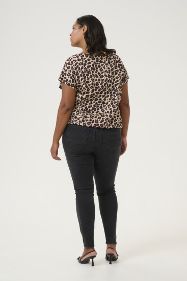 Kaffe Curve Sonna Stanley Top Leopardmønster - T-shirts - 