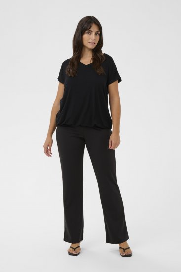 Kaffe Curve Jena V-hals T-shirt Sort - T-shirts - 