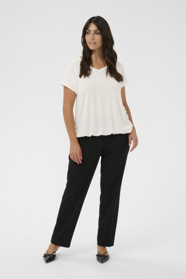 Kaffe Curve Jena V-hals T-shirt Chalk - T-shirts - 