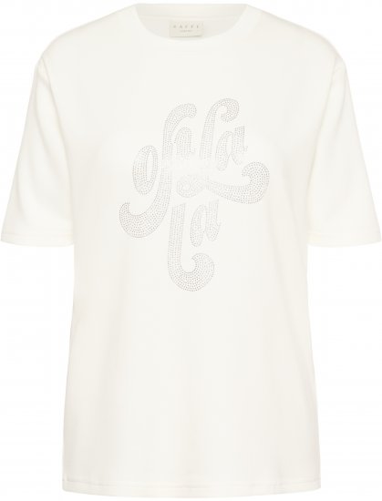 Kaffe Curve Rosa T-Shirt Chalk - T-shirts - 