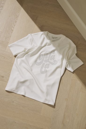 Kaffe Curve Rosa T-Shirt Chalk - T-shirts - 
