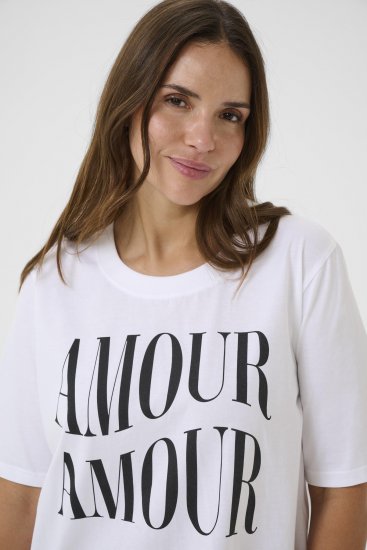 Kaffe Curve Chari T-Shirt Optical White - T-shirts - 