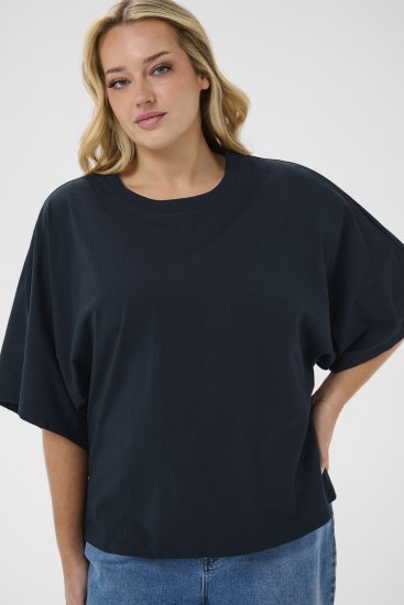 Kaffe Curve Stormi T-Shirt Navy - T-shirts - 