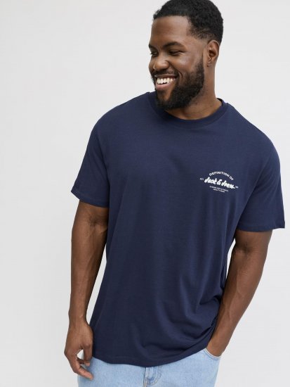 Jack & Jones Brandon T-shirt Blå - T-shirts - T-shirts i store størrelser - 2XL-14XL