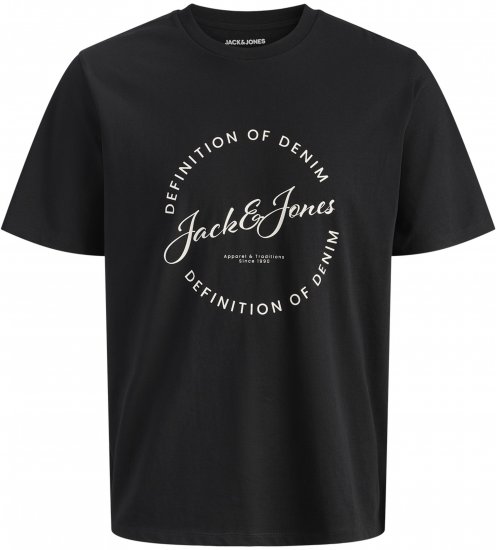 Jack & Jones Grayson T-shirt Sort - T-shirts - T-shirts i store størrelser - 2XL-14XL