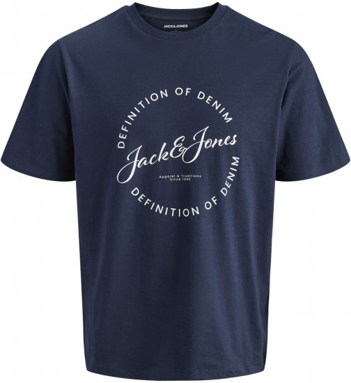 Jack & Jones Grayson T-shirt Marineblå - T-shirts - T-shirts i store størrelser - 2XL-14XL