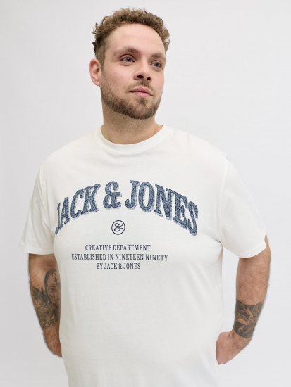 Jack & Jones Edenver T-shirt Hvid - T-shirts - T-shirts i store størrelser - 2XL-14XL