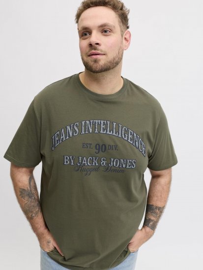 Jack & Jones Edenver T-shirt Khaki - T-shirts - T-shirts i store størrelser - 2XL-14XL