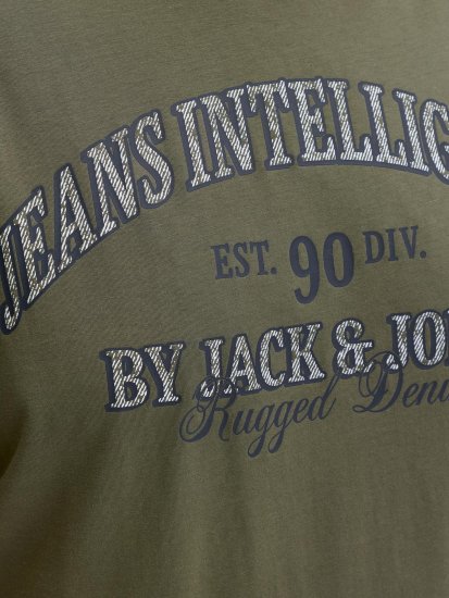 Jack & Jones Edenver T-shirt Khaki - T-shirts - T-shirts i store størrelser - 2XL-14XL