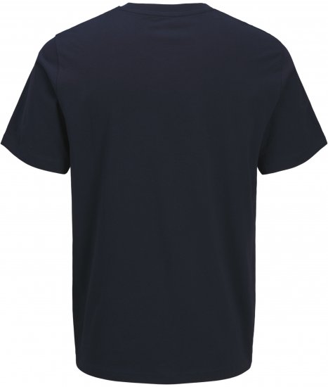 Jack & Jones King Crew Neck T-Shirt Navy - T-shirts med print i store størrelser - T-shirts med print i store størrelser