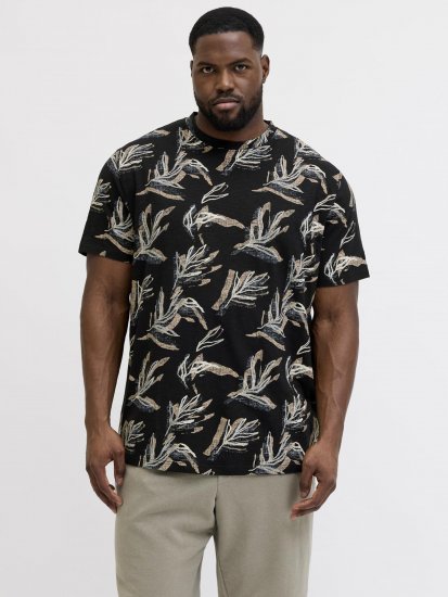 Jack & Jones Montauk T-Shirt Black - T-shirts - T-shirts i store størrelser - 2XL-14XL