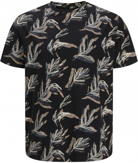Jack & Jones Montauk T-Shirt Black - T-shirts - T-shirts i store størrelser - 2XL-14XL