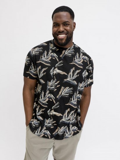 Jack & Jones Montauk T-Shirt Black - T-shirts - T-shirts i store størrelser - 2XL-14XL