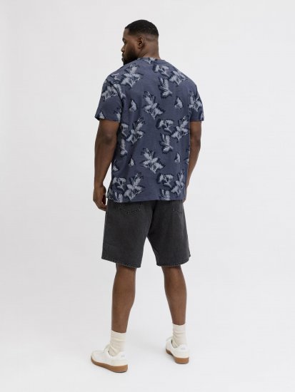 Jack & Jones Montauk T-Shirt Blue - T-shirts - T-shirts i store størrelser - 2XL-14XL