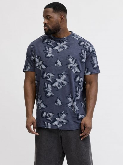 Jack & Jones Montauk T-Shirt Blue - T-shirts - T-shirts i store størrelser - 2XL-14XL