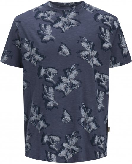 Jack & Jones Montauk T-Shirt Blue - T-shirts - T-shirts i store størrelser - 2XL-14XL