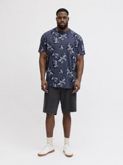Jack & Jones Montauk T-Shirt Blue - T-shirts - T-shirts i store størrelser - 2XL-14XL