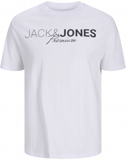 Jack & Jones Blaneo Short Sleeve T-Shirt White - T-shirts - T-shirts i store størrelser - 2XL-14XL