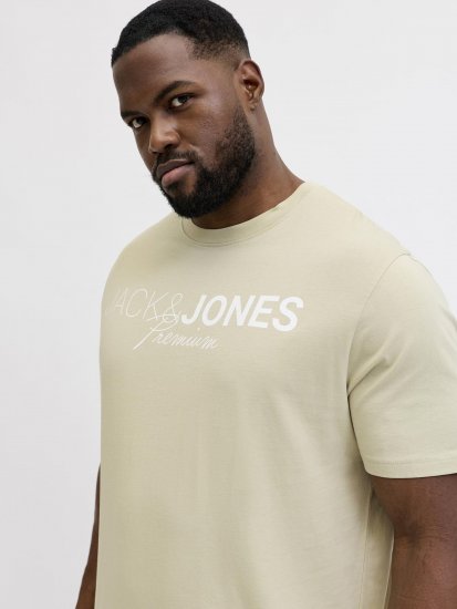 Jack & Jones Blaneo Short Sleeve T-shirt Beige - T-shirts - T-shirts i store størrelser - 2XL-14XL