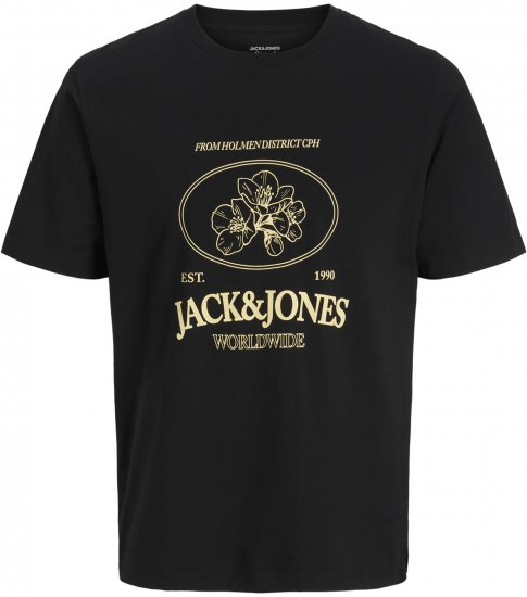 Jack & Jones Nantucket T-Shirt Sort - T-shirts - T-shirts i store størrelser - 2XL-14XL