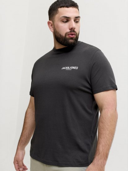 Jack & Jones Oscar T-Shirt Black - T-shirts med print i store størrelser - T-shirts med print i store størrelser