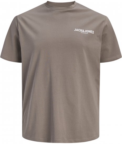 Jack & Jones Oscar T-Shirt Grey - T-shirts med print i store størrelser - T-shirts med print i store størrelser