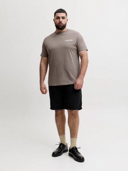 Jack & Jones Oscar T-Shirt Grey - T-shirts med print i store størrelser - T-shirts med print i store størrelser
