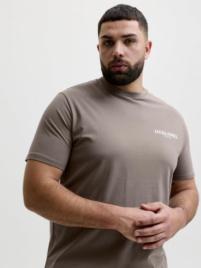 Jack & Jones Oscar T-Shirt Grey - T-shirts med print i store størrelser - T-shirts med print i store størrelser