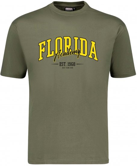 Adamo Florida Comfort Fit T-Shirt Olive Green - T-shirts - T-shirts i store størrelser - 2XL-14XL