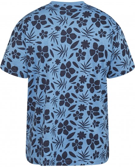 North Latitude 61123 T-Shirt med Heldækkende Print Blå - T-shirts - T-shirts i store størrelser - 2XL-14XL