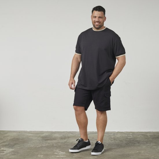 North Latitude 61125 Superflex Piké T-Shirt Sort - T-shirts - T-shirts i store størrelser - 2XL-14XL